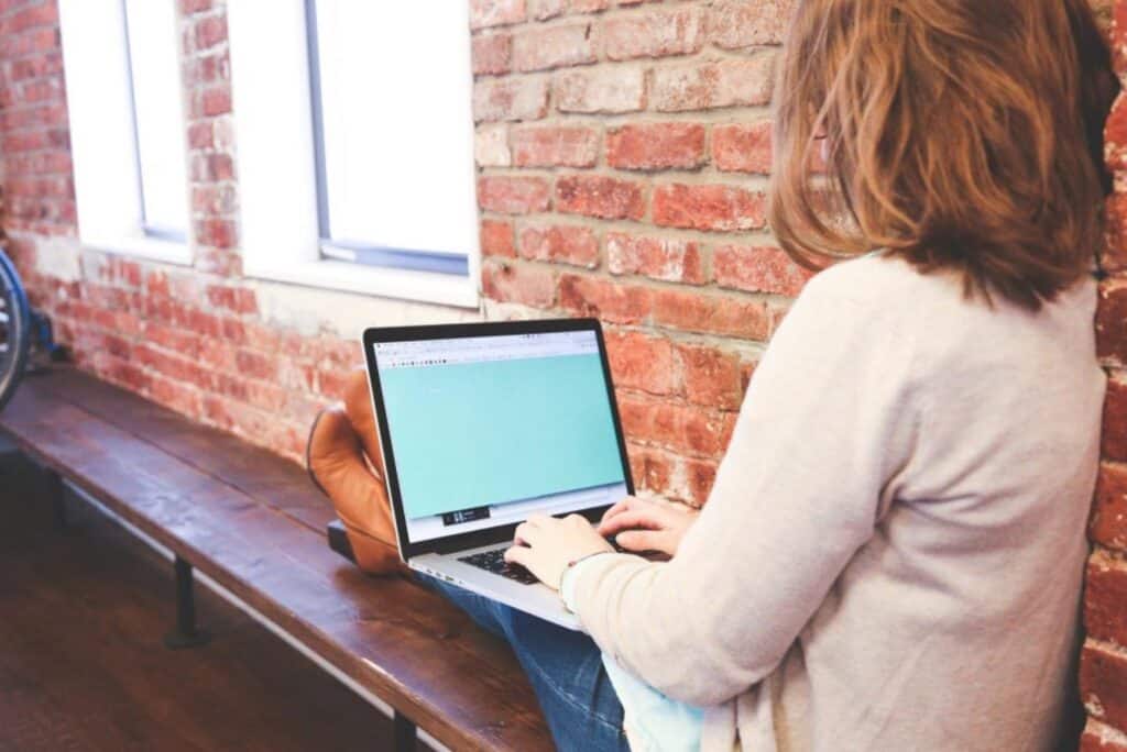Student on Laptop